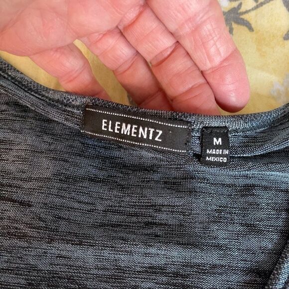 ‎Elementz Blue Ruffle Front Top, Medium - Picture 9 of 11